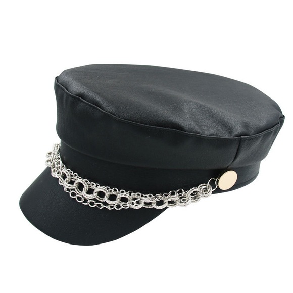 🍒 3PC SET HAT BOOTS GLOVES CHAIN STUD PUNK HIGH HEEL PLATFORM FINGERLESS GOTHIC - Picture 13 of 16